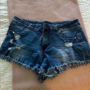 Women's Distressed Denim Shorts